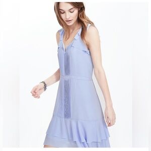 Banana Republic flutter sleeve dress hyacinth blue